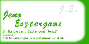 jeno esztergomi business card